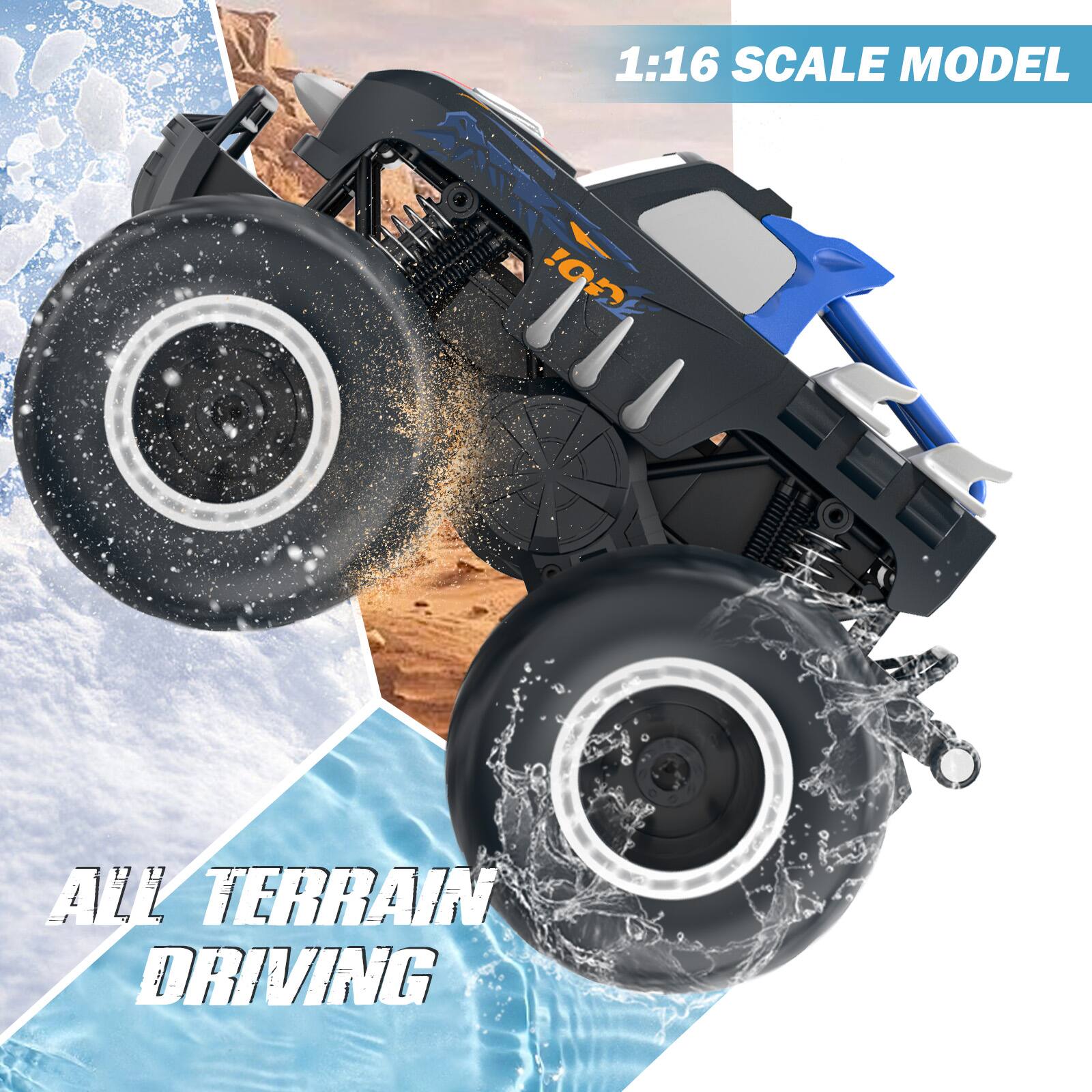 1:16 SCALE MODEL  
ALL TERRAIN DRIVING