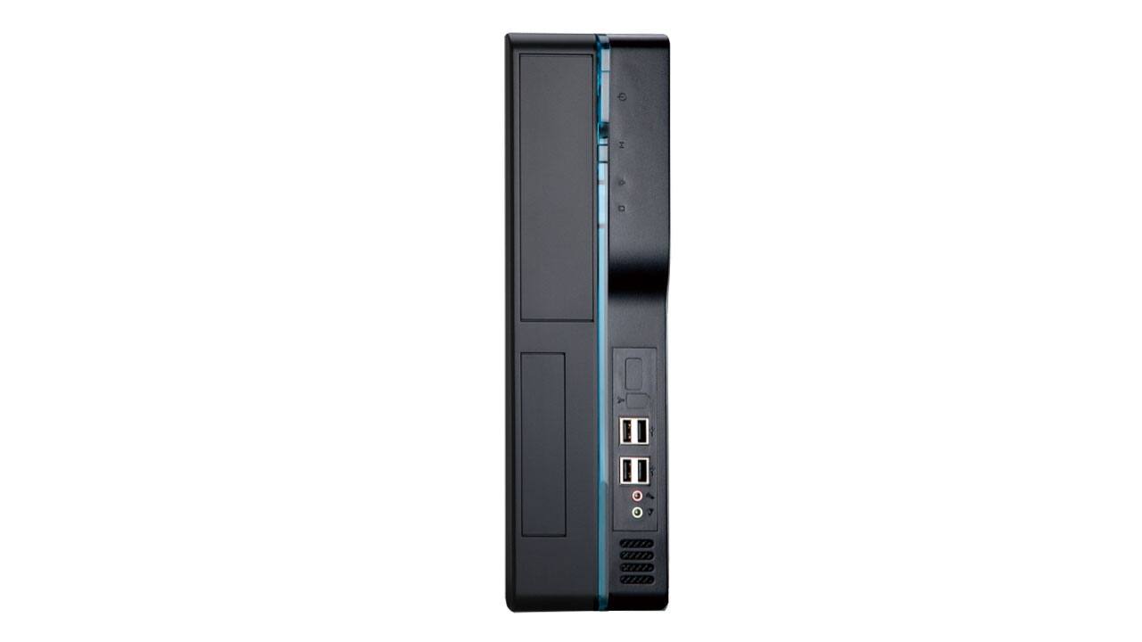 Back. In Win - BL631 Slim Micro-ATX Mini-ITX Small Form Factor Desktopwith 450W TFX Power Supply Pre-Installed, 11.5L, USB 3.0 Ports - Black.