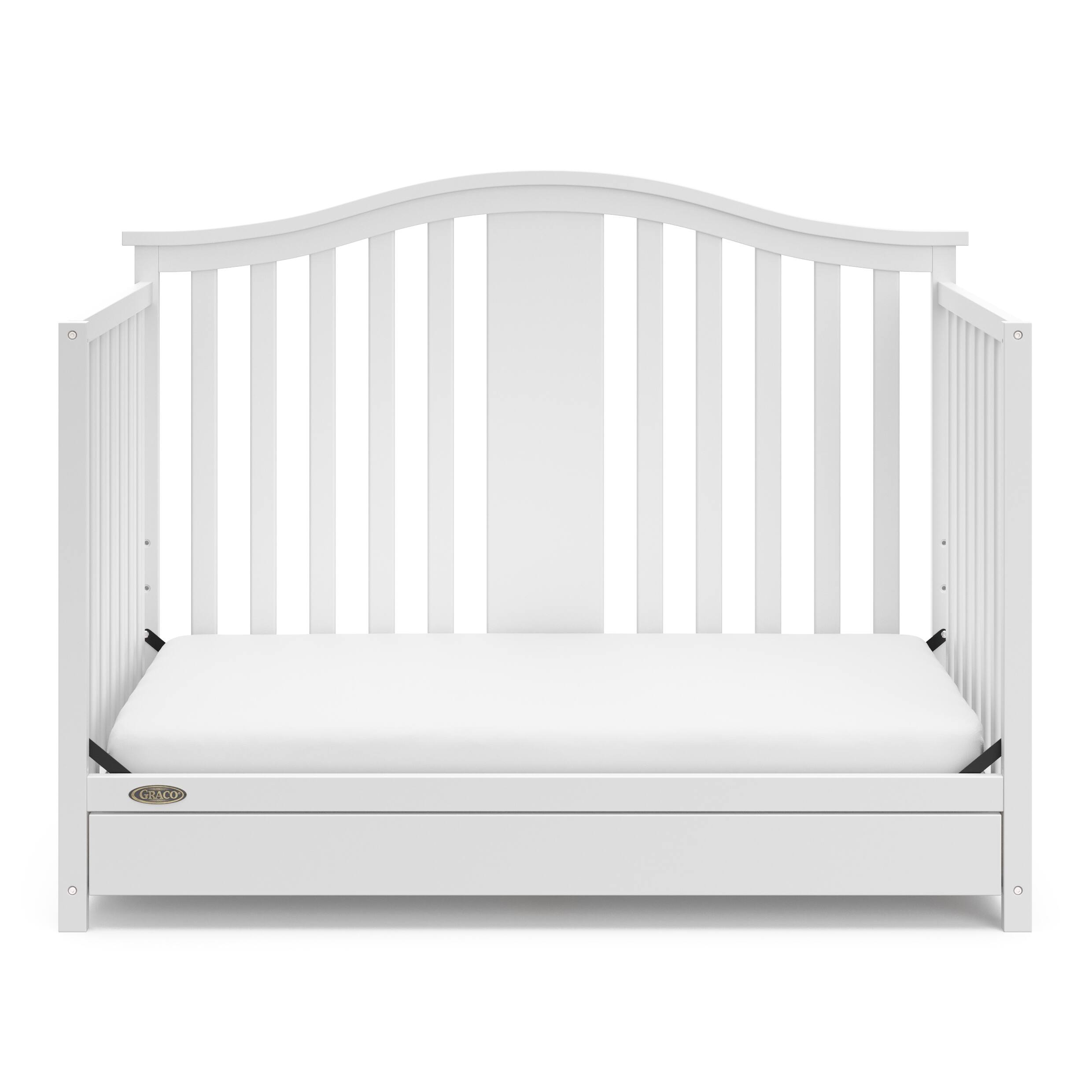 Alt View 16. Graco - Solano 5-in-1 Convertible Crib with Drawer - White.