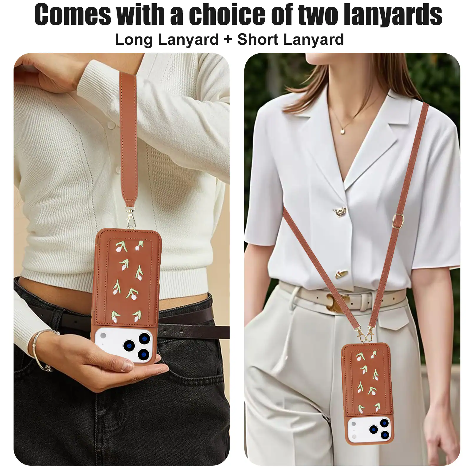 Comes with a choice of two lanyards  
Long Lanyard + Short Lanyard