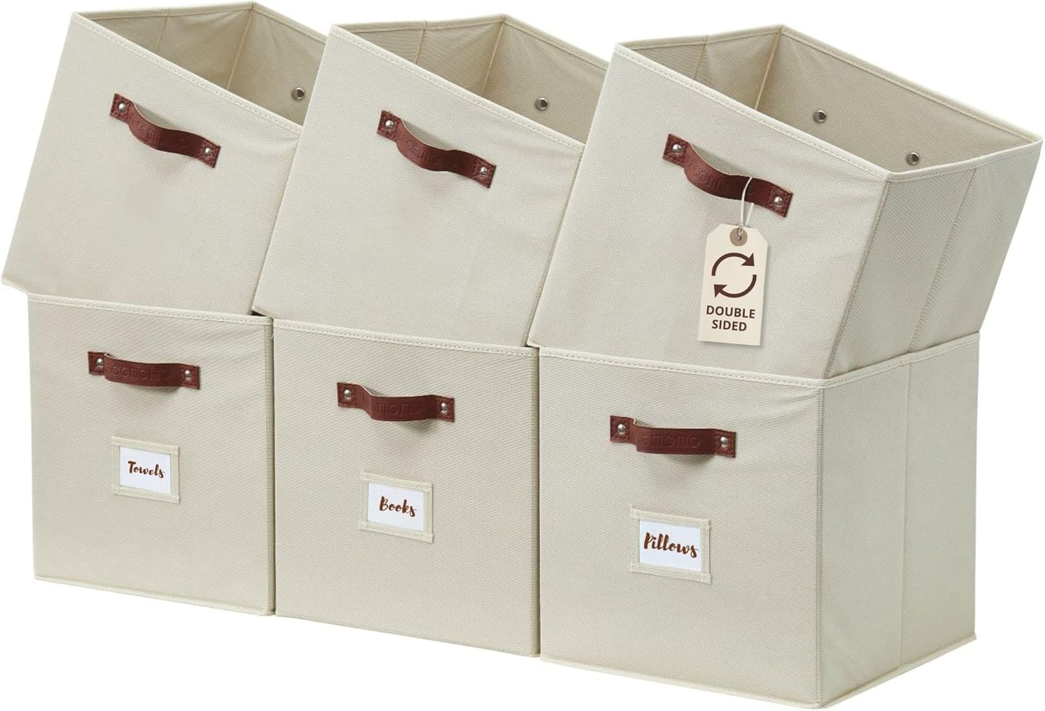 RTMB - Fabric Storage Cubes with Labels – 10.5"x11", Cube Storage Bins