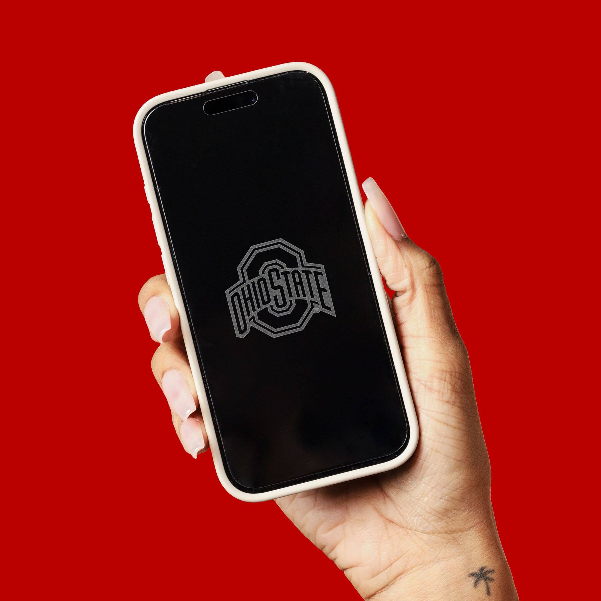 Alt View 3. Screen Skinz - Ohio State Buckeyes Clear iPhone Screen Protector - 16 Pro Max - Multicolor.