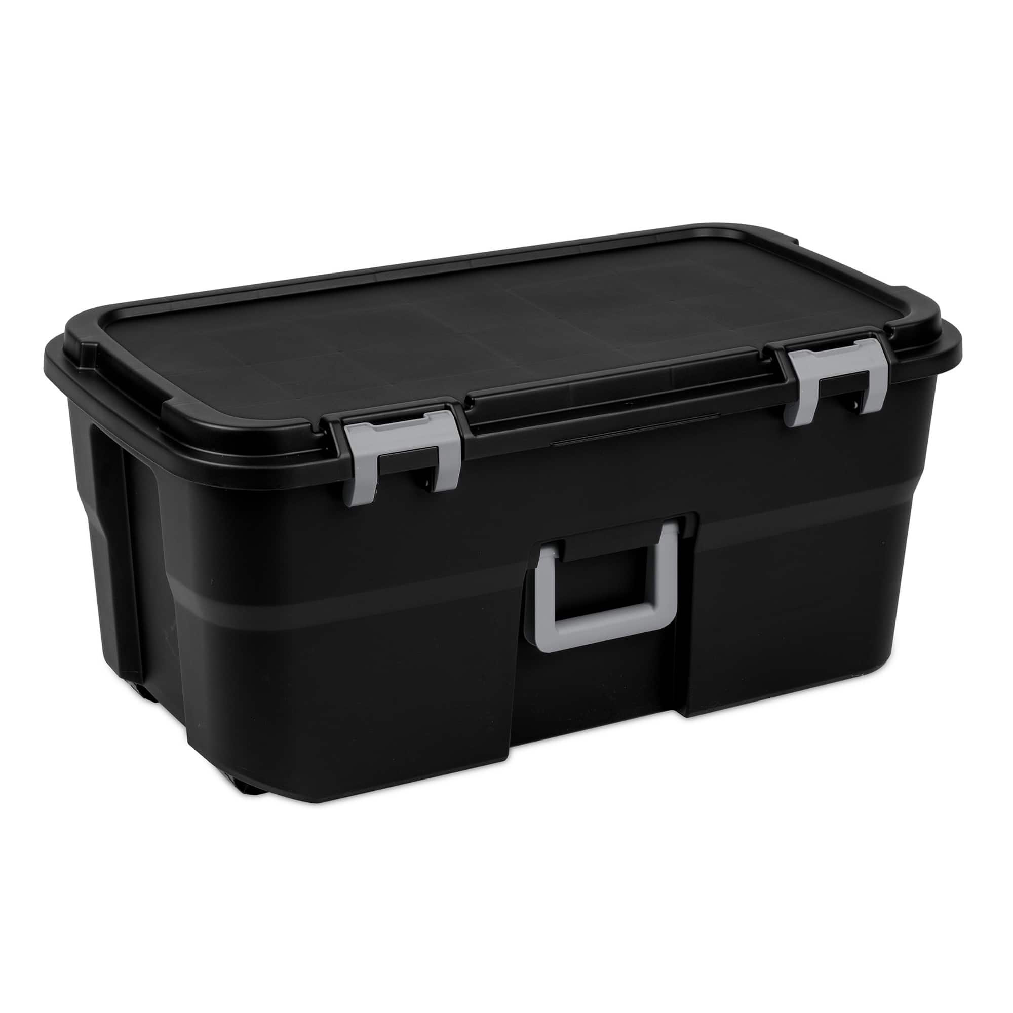 Sterilite - Wheeled Footlocker, 22 Gal Plastic Storage Container with Lid - Black price history on PriceWatchPro
