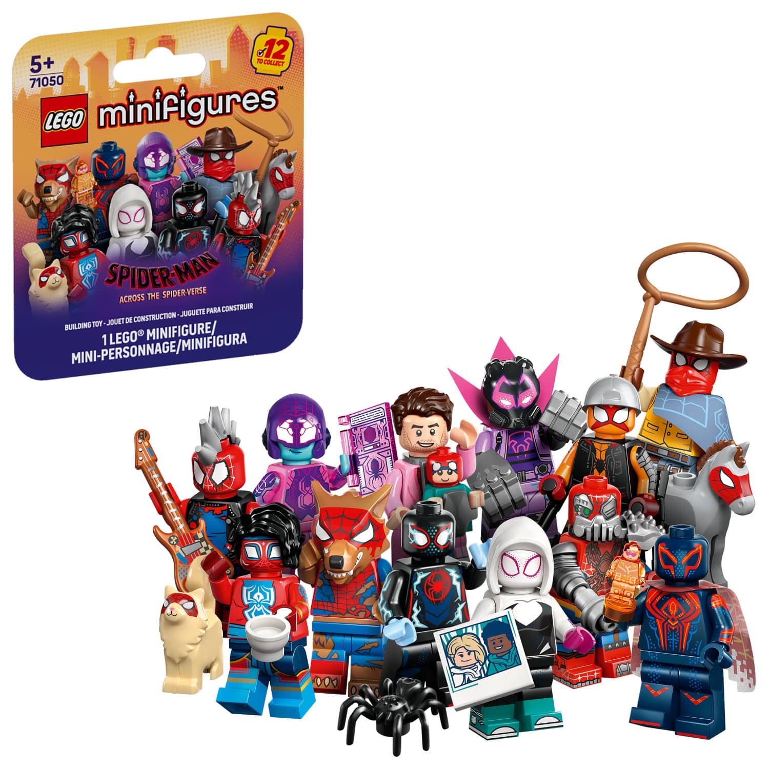 5+
71050
LEGO minifigures
SPIDER-MAN
ACROSS THE SPIDER-VERSE
BUILDING TOY - JEU DE CONSTRUCTION - JUGUETE PARA CONSTRUIR
1 LEGO® MINIFIGURE/ MINIFIGURA/ MINI-PERSONNAGE/ MINIFIGURA