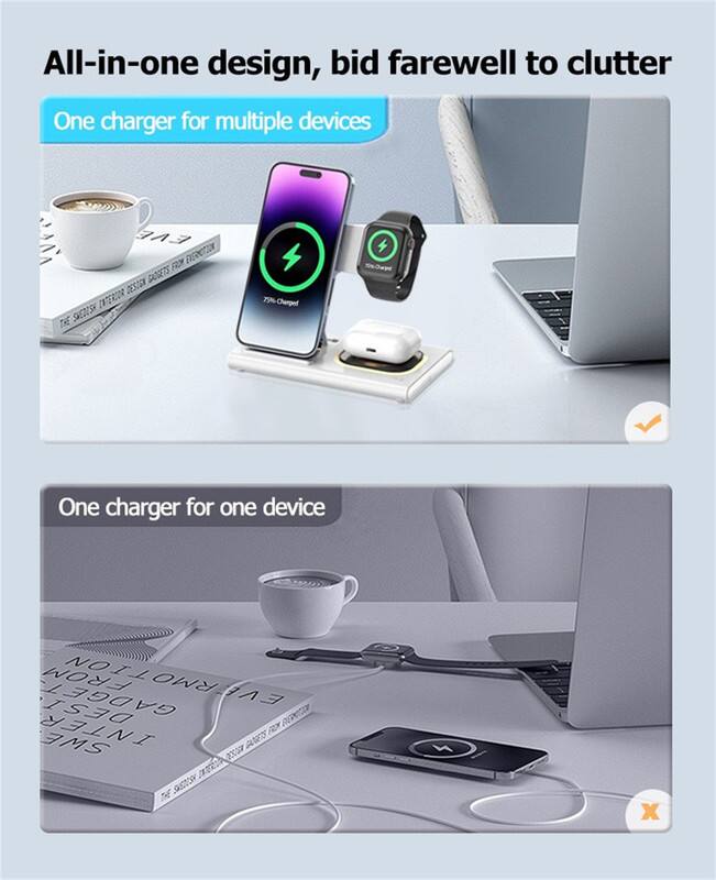 All-in-one design, bid farewell to clutter

One charger for multiple devices

One charger for one device