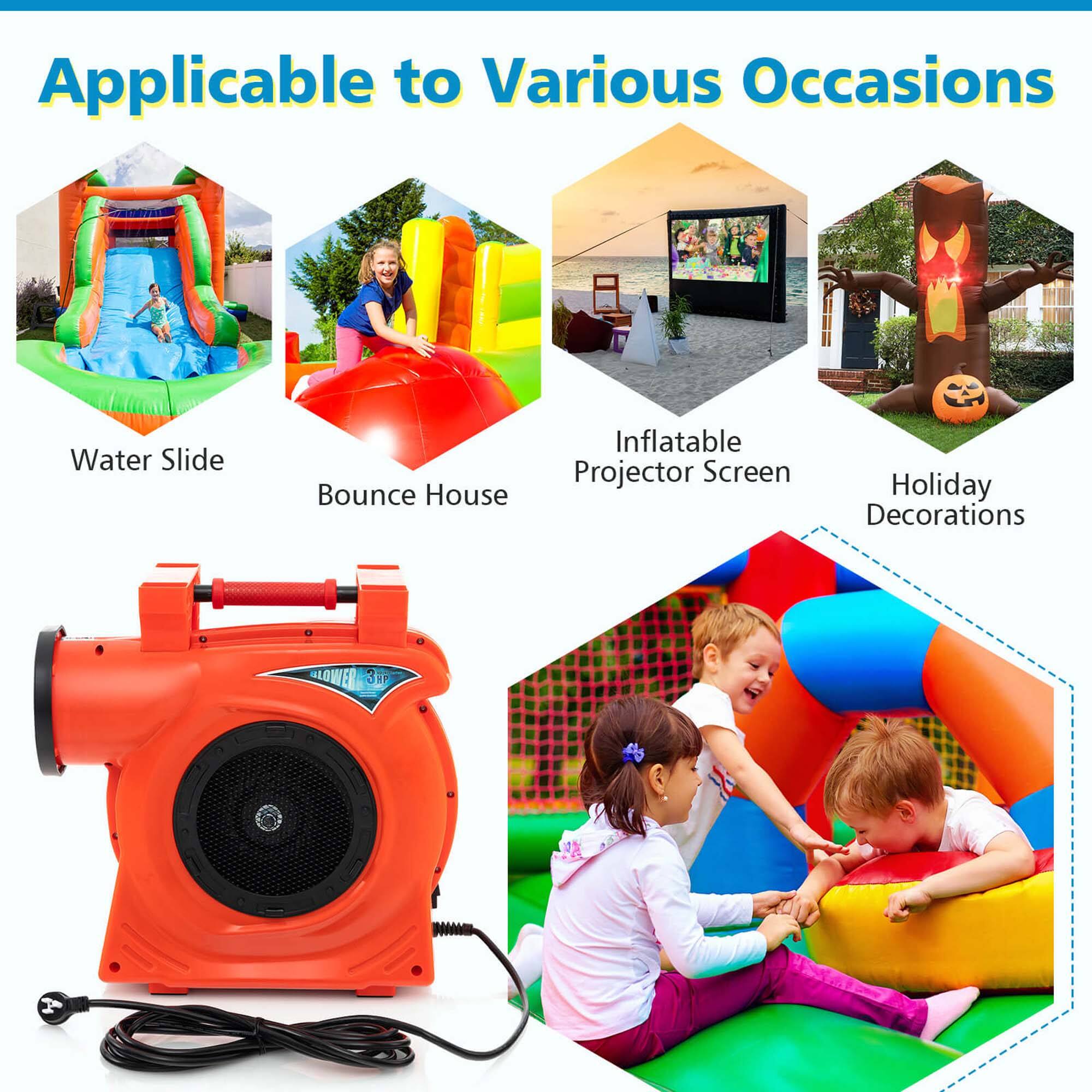 Applicable to Various Occasions

- Water Slide
- Bounce House
- Inflatable Projector Screen
- Holiday Decorations