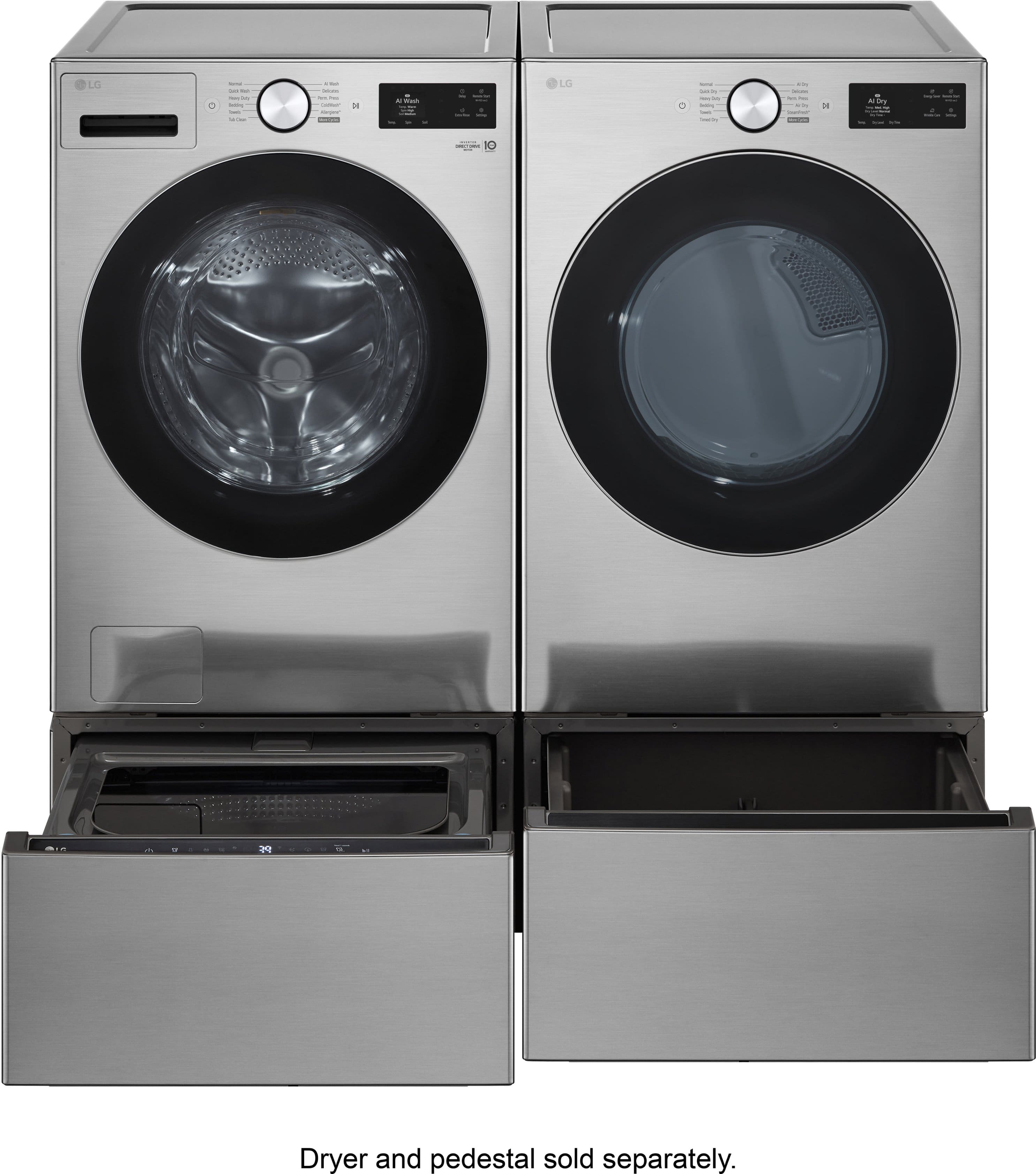 Dryer and pedestal sold separately.