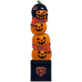 Fan Creations - Chicago Bears 31" Stacked Pumpkin Leaner - Multicolor