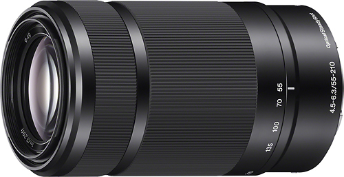 abortus samen indruk Sony 55-210mm f/4.5-6.3 Telephoto Lens for Most Alpha E-Mount Cameras Black  SEL55210/B - Best Buy