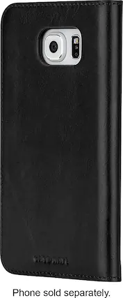 Front. Case-Mate - Wallet Folio Case for Samsung Galaxy S 6 Cell Phones - Black.