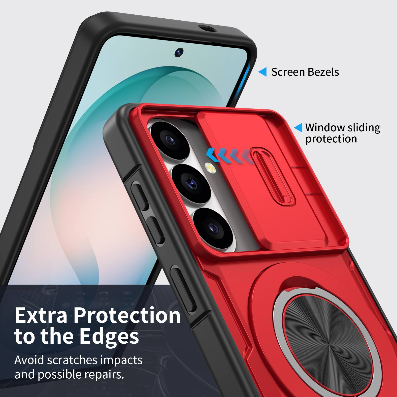 Screen Bezels  
Window sliding protection  
Extra Protection to the Edges  
Avoid scratches, impacts and possible repairs.