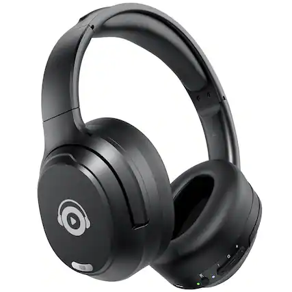 Front. COWIN - Bluetooth Headphone Hybrid ANC Wireless E11B 40 to 60H Playtime Compatible Phone PC TV Travel Home Office - black.