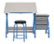 Front Zoom. Studio Designs - Comet Center Craft Desk - Blue/Gray.