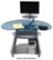 Front Zoom. Calico Designs - Neptune Gaming Computer Desk - Silver/Blue.