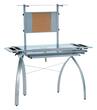 Studio Designs - Futura Tower Craft Desk - Silver/Blue - Larger Front