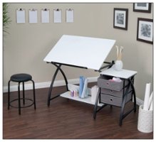 Studio Designs - Comet Center Craft Desk - Black/White - Front_Zoom