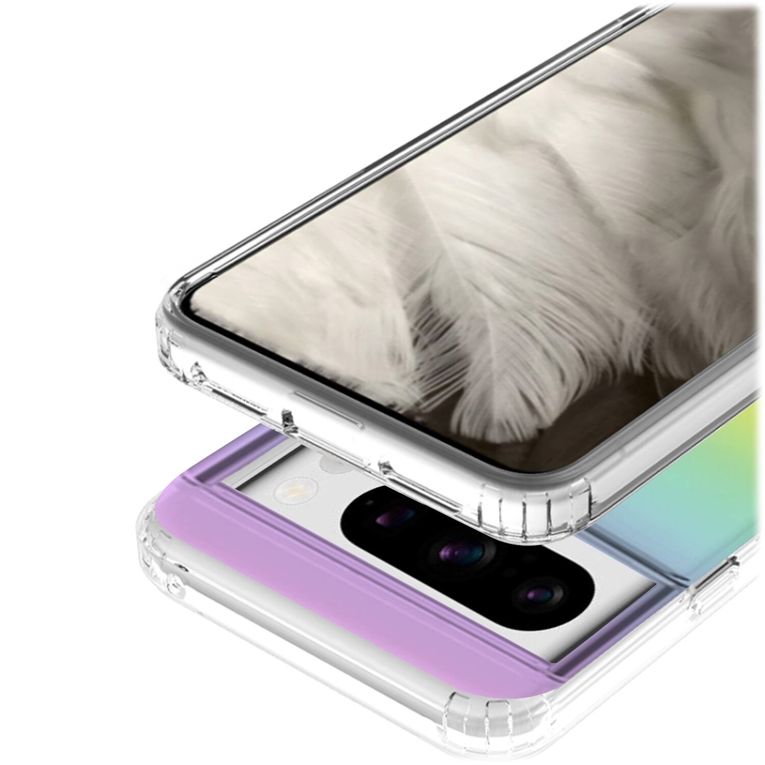Alt View 14. SaharaCase - Hybrid-Flex Hard Shell Series Case for Google Pixel 8 Pro - Transparent Gradient.