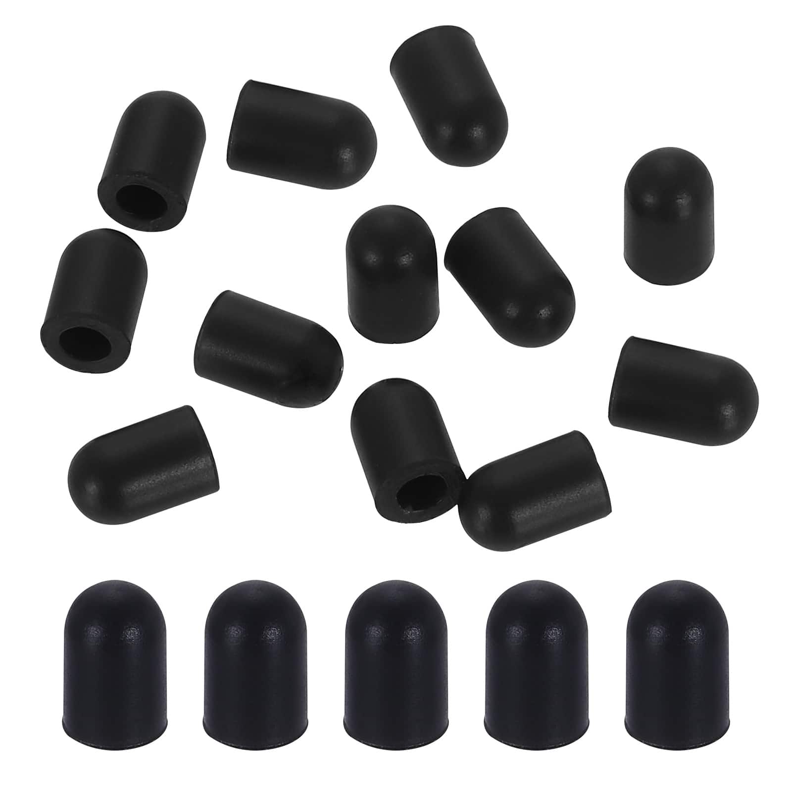Unique Bargains - 4.5mm (0.18") 50Pcs Conductive Rubber Tips for Capacitive Stylus Pen for Tablets Phones E-readers - Black