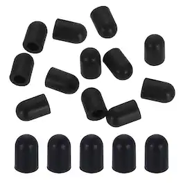 Unique Bargains - 4.5mm (0.18") 50Pcs Conductive Rubber Tips for Capacitive Stylus Pen for Tablets Phones E-readers - Black