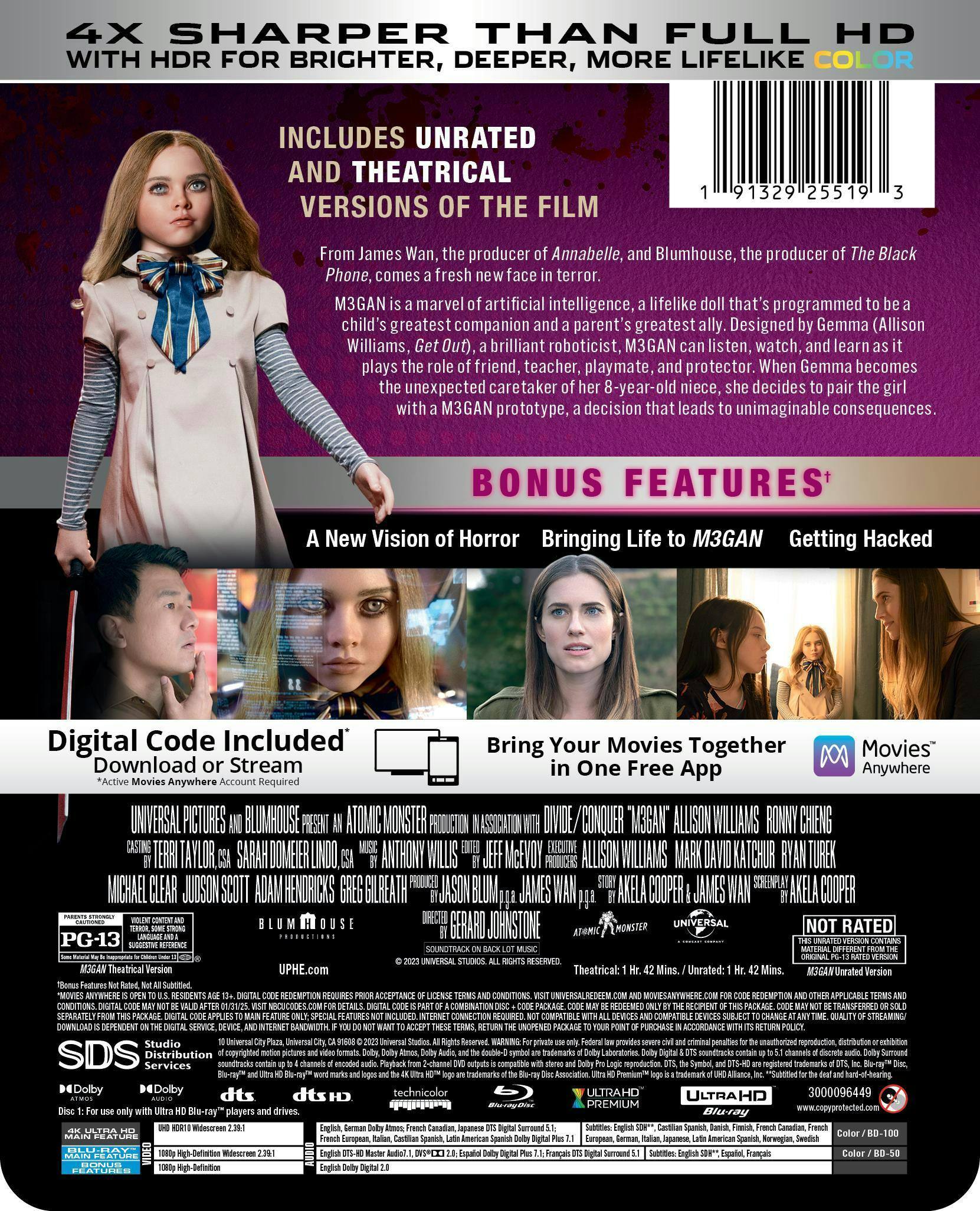 Back. M3GAN (Steelbook)   - 4K Blu-Ray.