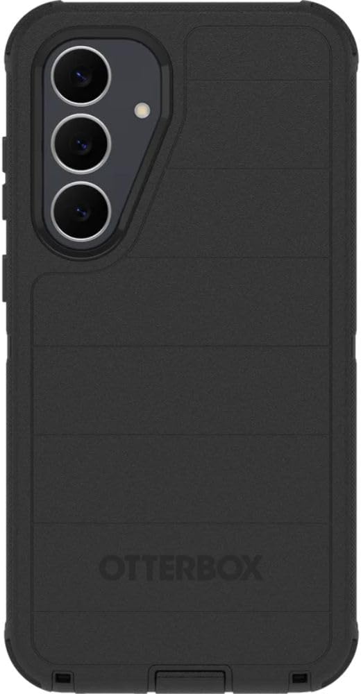 Left. OtterBox - OtterBox Galaxy S25 FE (Only) Defender Series Case - Includes Holster Clip Kickstand - Rugged & Durable - Multi-Layer - Black.