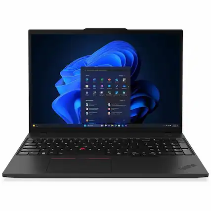 Front. Lenovo - Lenovo ThinkPad T16 Gen 4 22AW0065US 16" Touchscreen Copilot+ PC Notebook - Black.