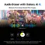 Audio Eraser with Galaxy Al: Reduce the noise. Reveal the magic. Analyzing sound... Noise Auto -25 Mute Compatible with common video formats accessible in Gallery; helps minimize six sounds (Voice/speech, Music, Noise, Crowd, Nature, Wind). Utilizes Al; results vary.