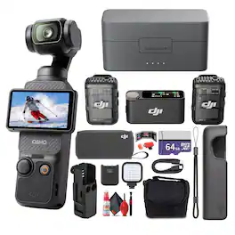 DJI - Osmo Pocket 3 Gimbal Camera | 4K60, 1-Inch Sensor, Touchscreen, ActiveTrack - Bundle