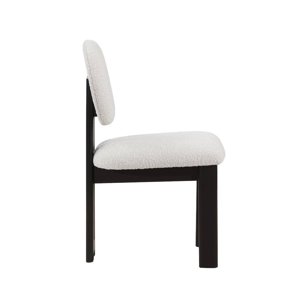Alt View 3. Meridian Furniture - Napa Cream Boucle Fabric Dining Chair, Set of 2 - Beige.