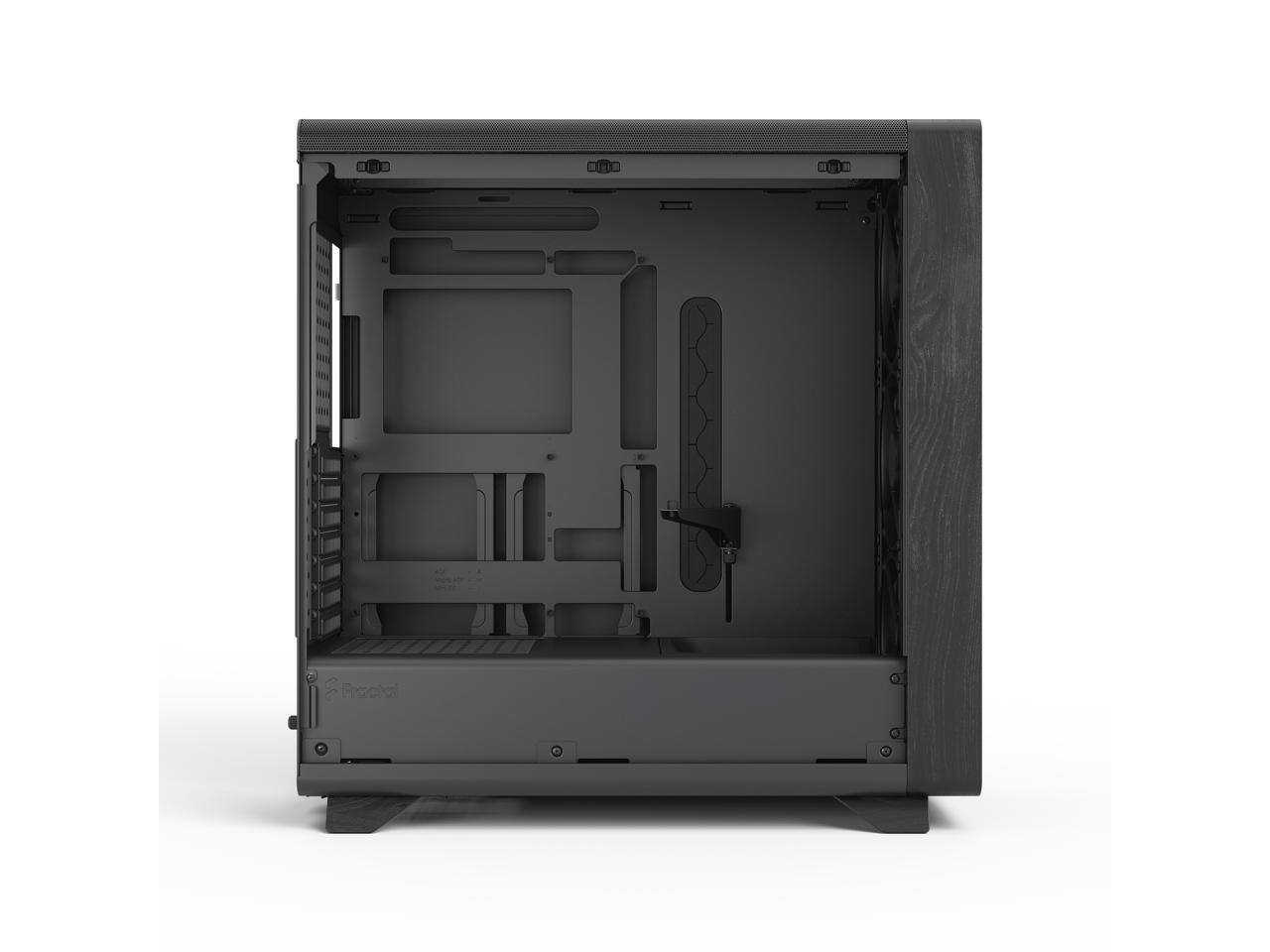 Alt View 5. Fractal Design - Fractal Design Summit Ambience Blackout TG Blackened Oak PC Case - ARGB Gen II, 3x Momentum 14 Fans, ATX/E-ATX/mATX/ITX - Black.