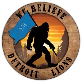 Fan Creations - Detroit Lions 12'' We Believe Bigfoot Circle Sign - Multicolor