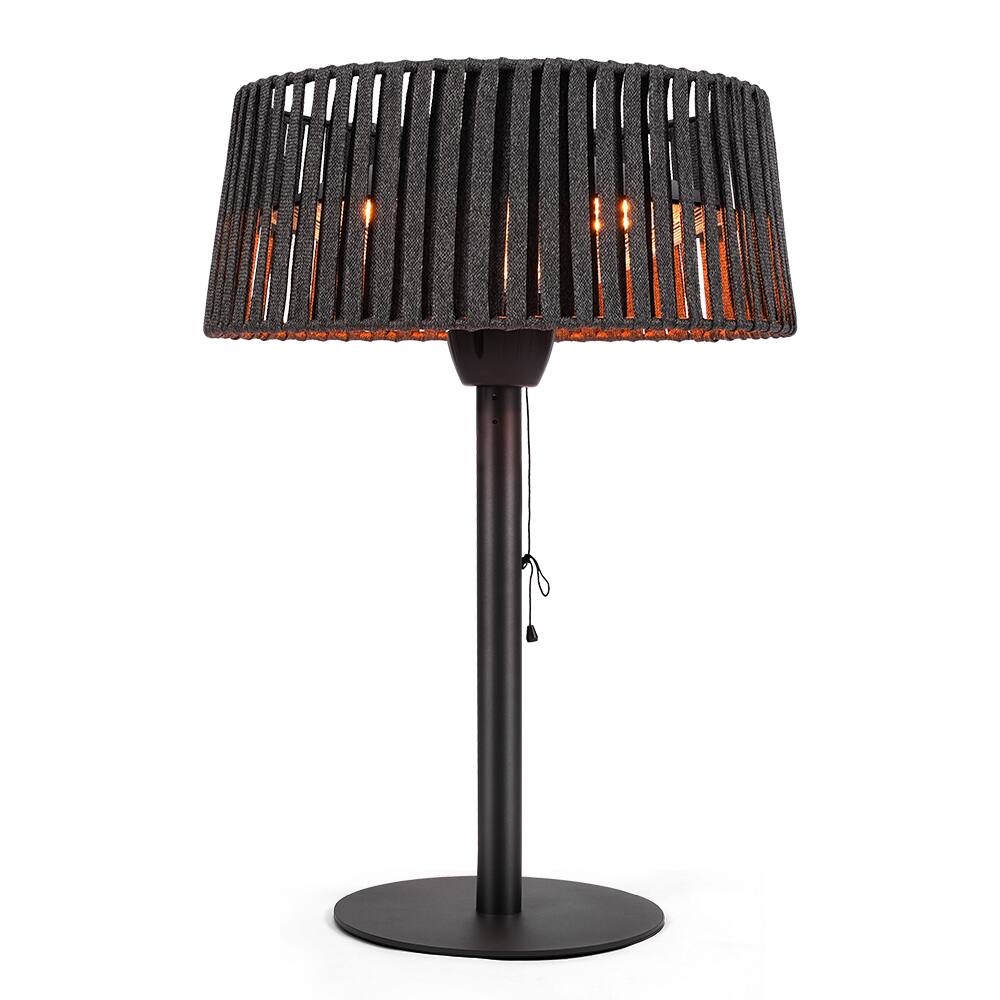 Front. ZACHVO - Electric Heater Lamp, Efficient & Long-Lasting Patio Warmer, Black - Black.
