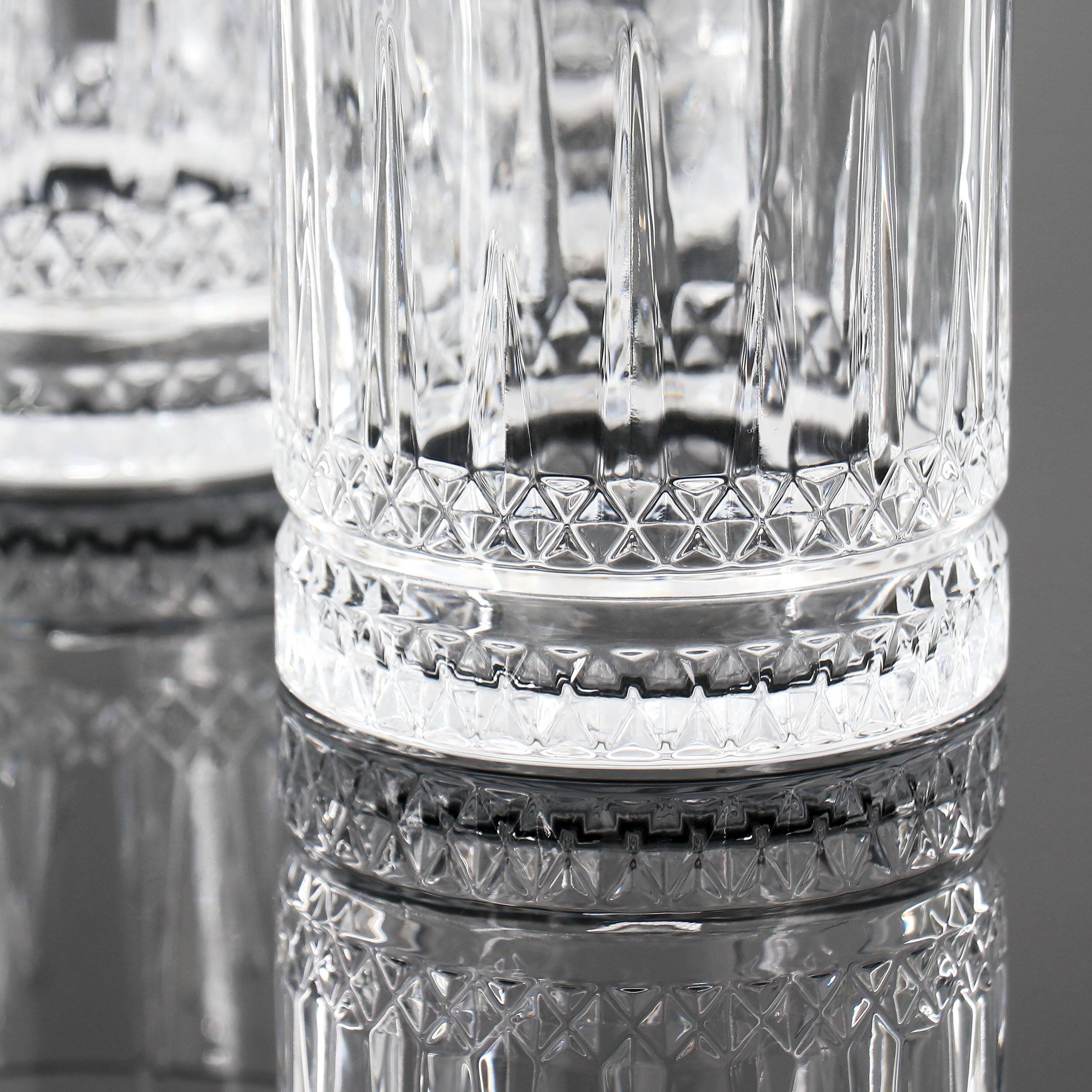 Alt View 3. Gibson - Gibson Home 4 Piece 13 Ounce Iceberg Embossed Double Old-Fashioned Glass Set - Clear.