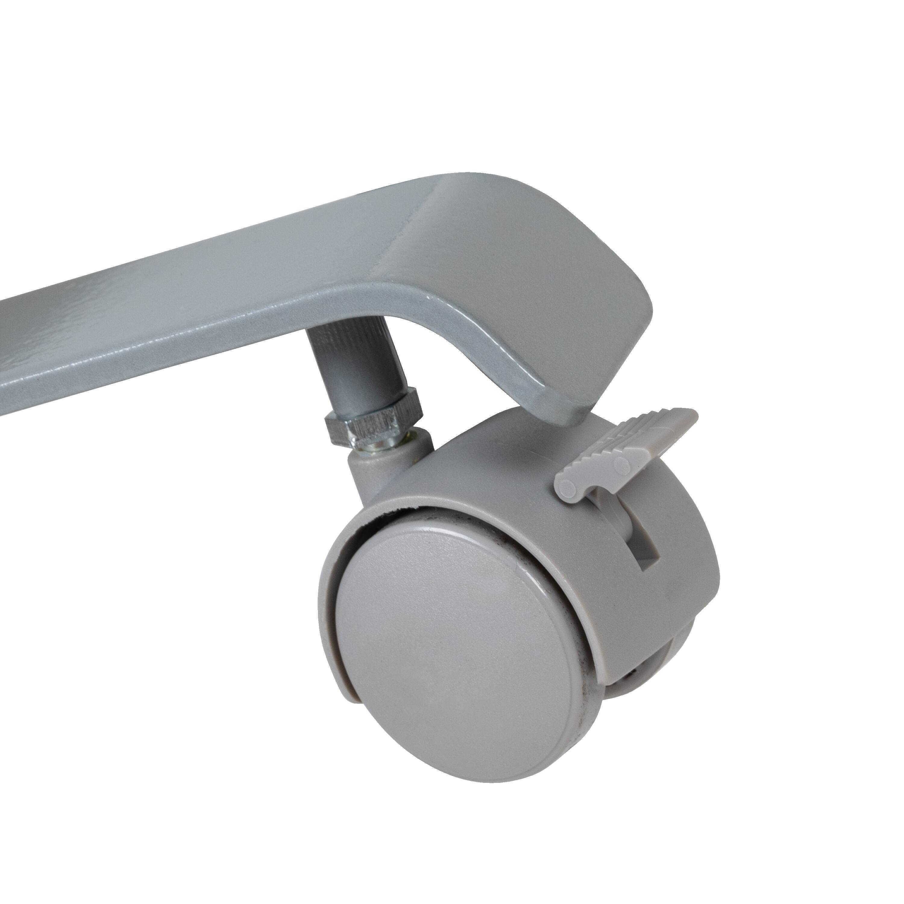 Alt View 9. Emma + Oliver - Mobile Magnetic Whiteboard 3 Section Partition with Locking Casters, 72"H x 24"W - White.