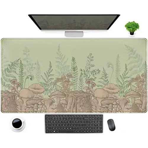 Green Beige Leaves-15.7" x 31.5"