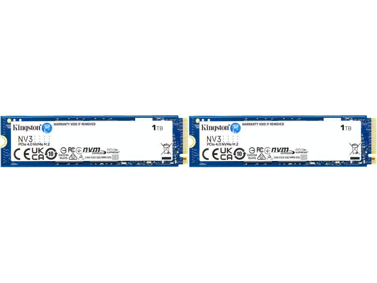 ENIAC - 2 x SSD Combo -  Kingston Technology Corp. SNV3S/1000G Bundle with  Kingston Technology Corp. SNV3S/1000G