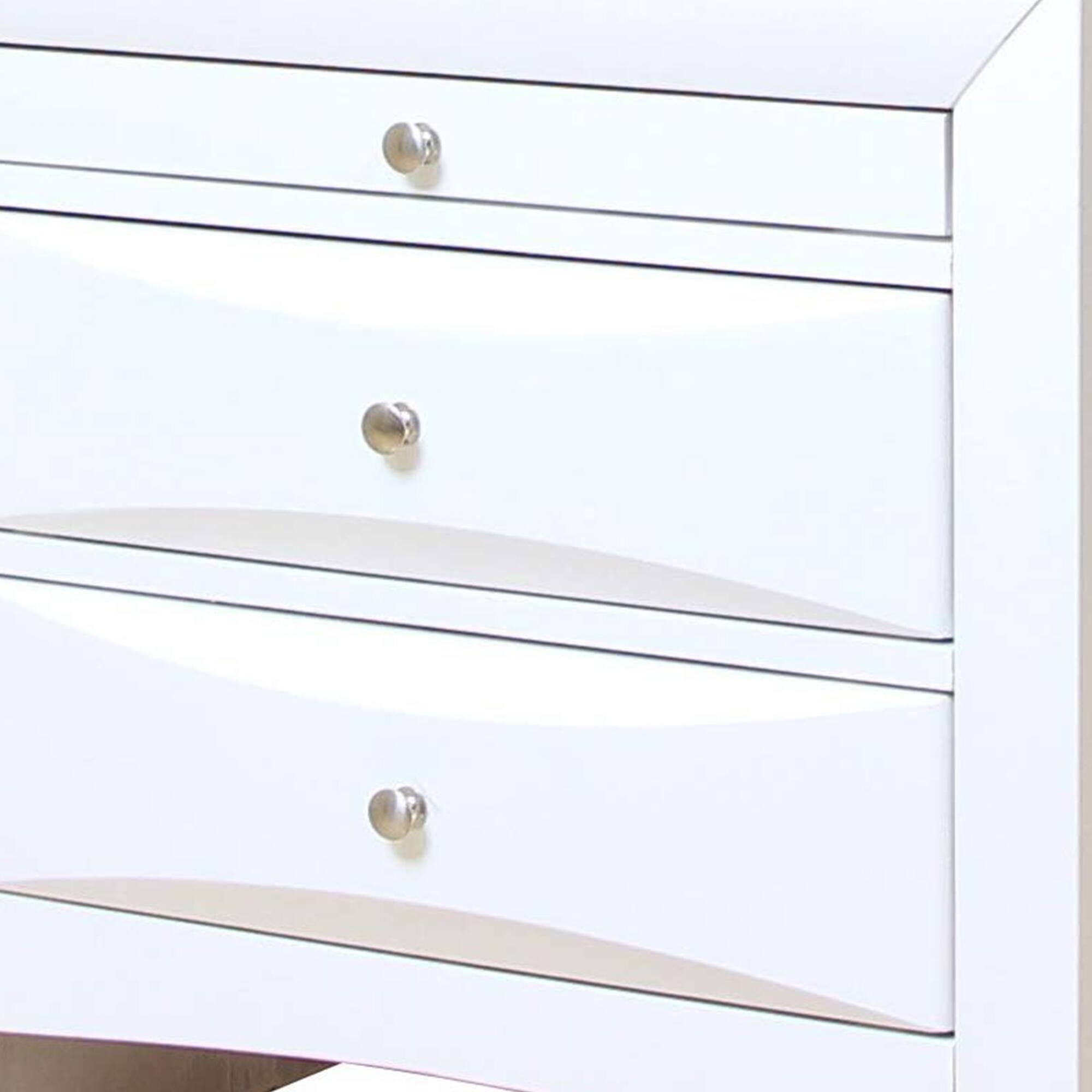Alt View 2. Manhattan Lane - Contemporary 3 Drawer Wood  Nightstand By Ireland - White.