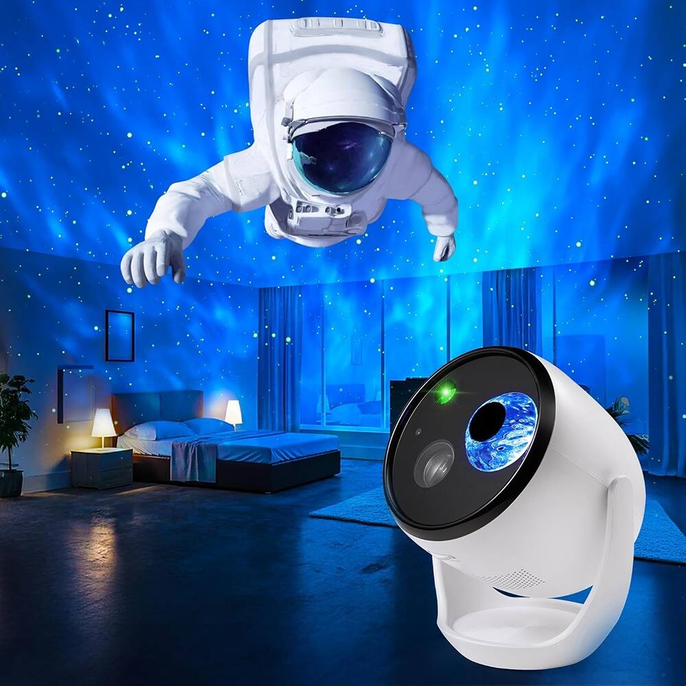 Front. ACJPR - Galaxy Projector, 4K 3D Holographic Star Projector with 90+ Dynamic Themes, Bluetooth Speaker, Remote, Night Light.