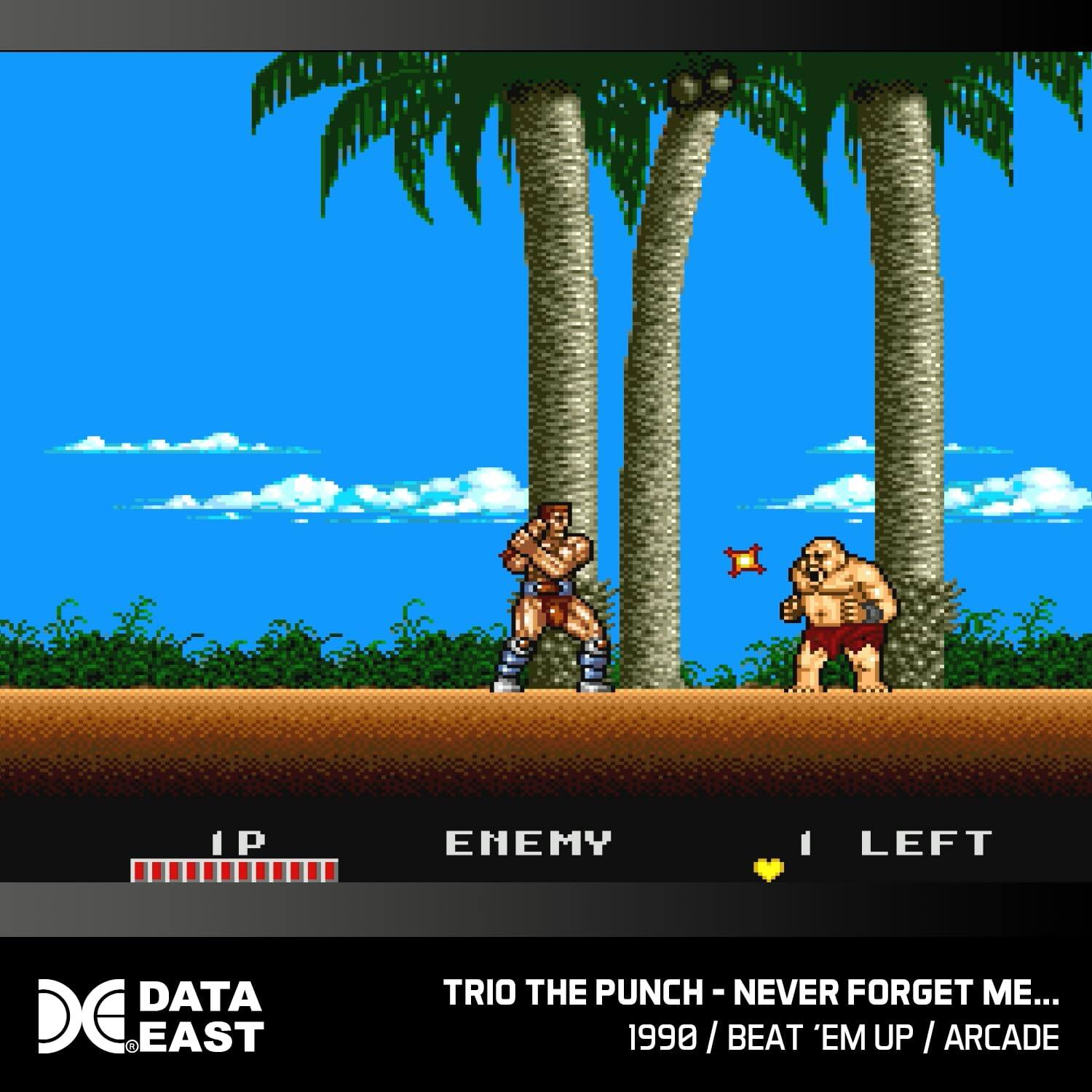 IP ENEMY I LEFT  
TRIO THE PUNCH - NEVER FORGET ME...  
DATA EAST 1990 I BEAT 'EM UP I ARCADE