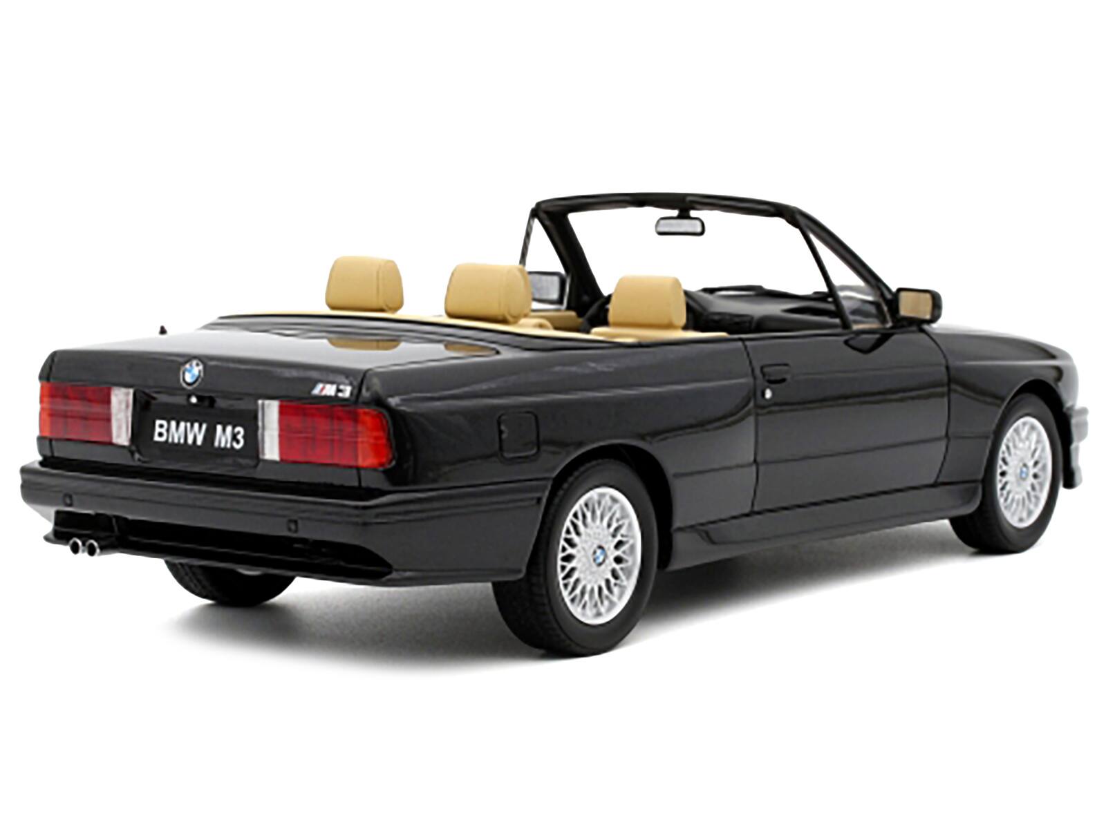Alt View 1. Otto Mobile - 1989 BMW E30 M3 Convertible Diamond Black Metallic Limited Edition to 3000 pieces Worldwide 1/18 Model Car - Black Metallic.