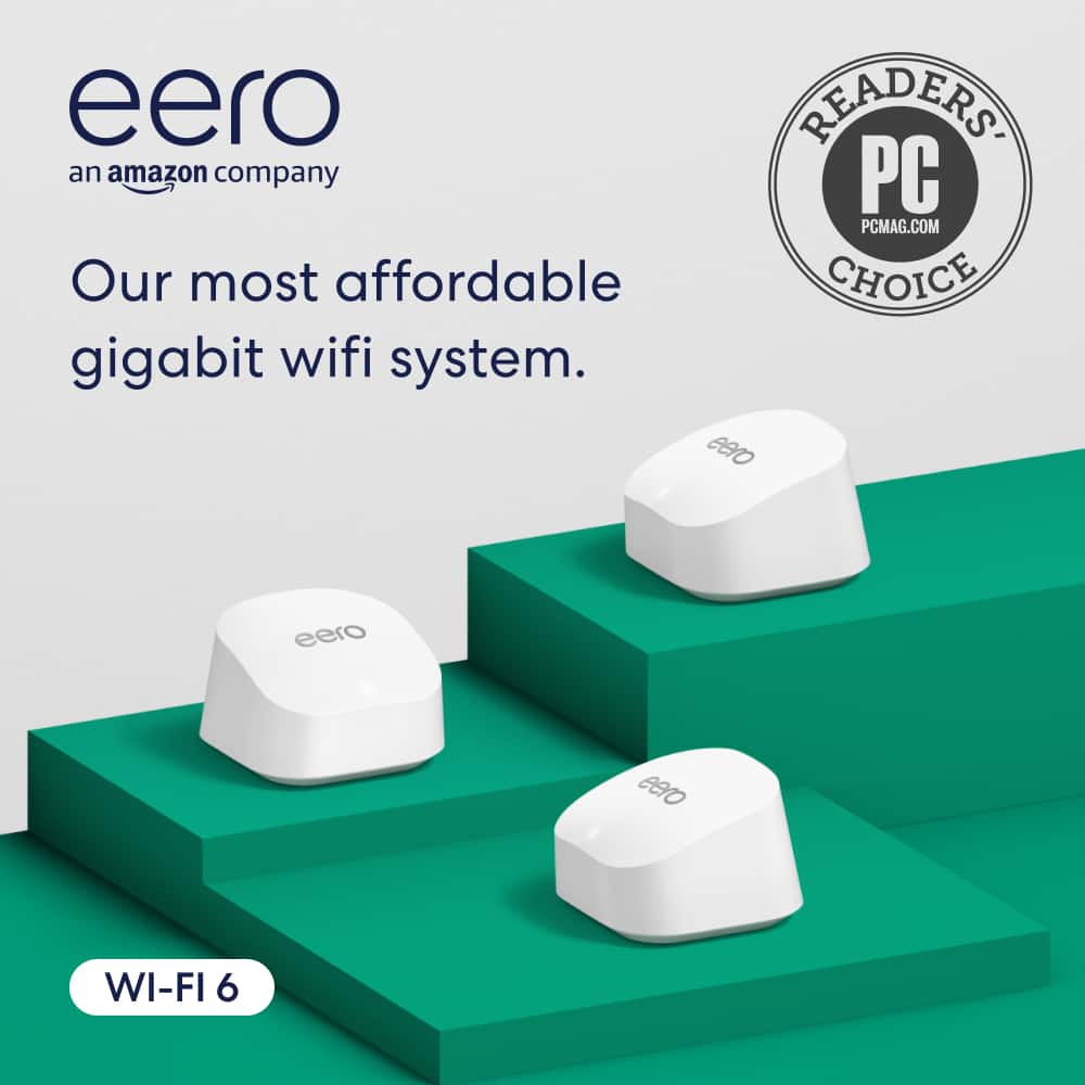 Our most affordable gigabit wifi system. eero eero eero WI-FI 6.