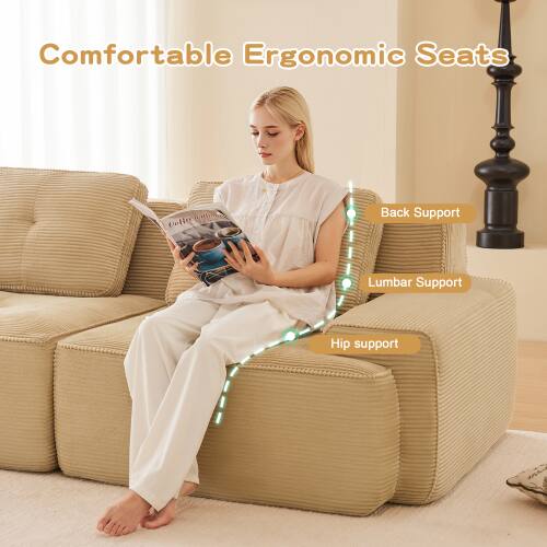 Comfortable Ergonomic Seats

- Back Support
- Lumbar Support
- Hip Support