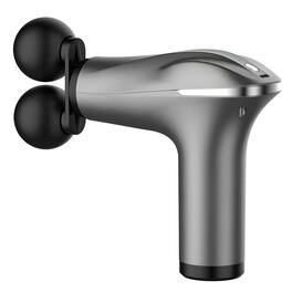 Cluzine - Dual Head Handheld Massage Gun High Efficiency Deep Tissue Full Body Relief - Gray