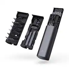 Front. Topteng - 60-Piece Precision Screwdriver Set with S2 Steel Bits - 42 Magnetic Tips, Spring-Loaded Case, for Electronics Repair.