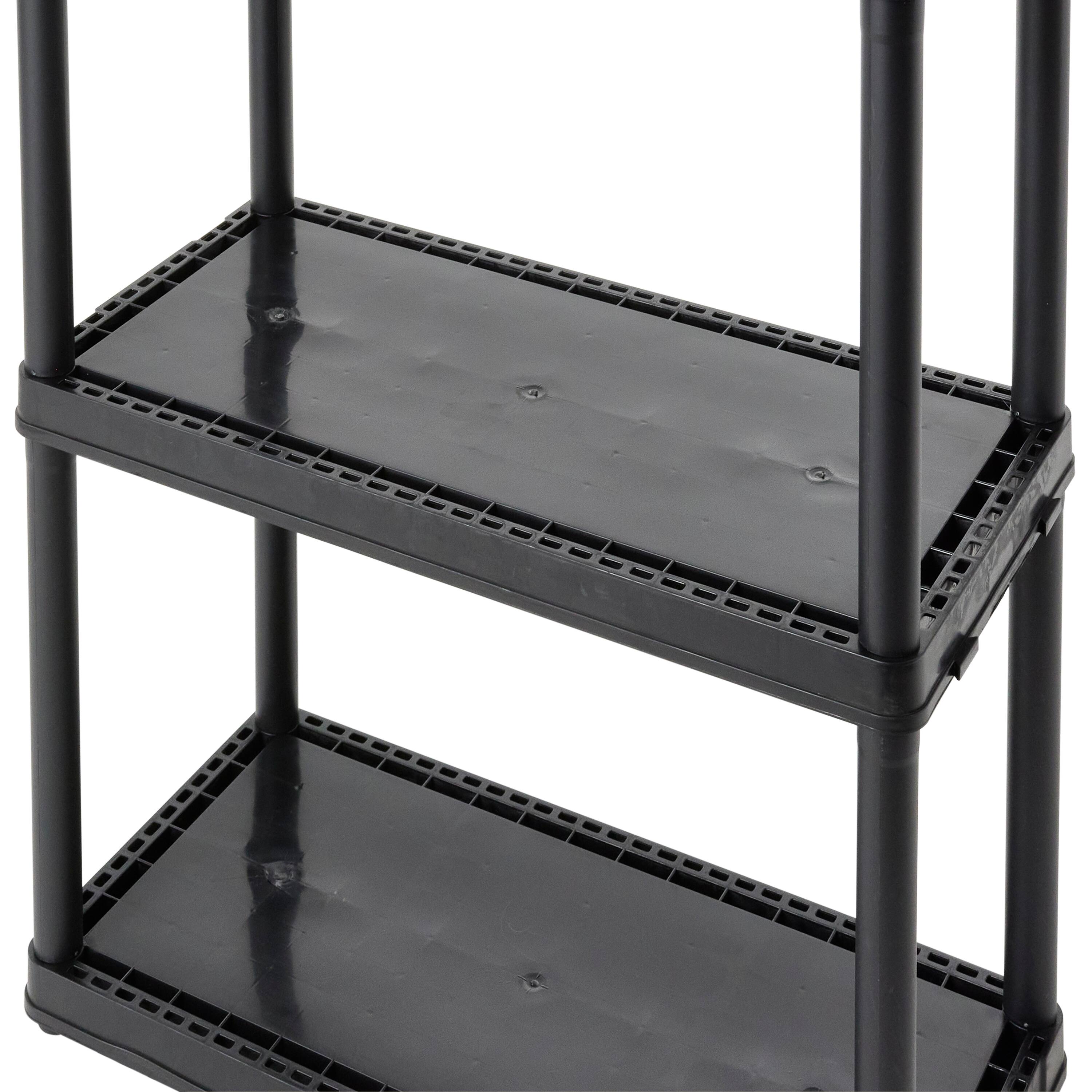 Alt View 7. Gracious Living - Gracious Living 3 Shelf Fixed Height Solid Light Duty Home Storage Unit, Black - 3 Shelf - Black.