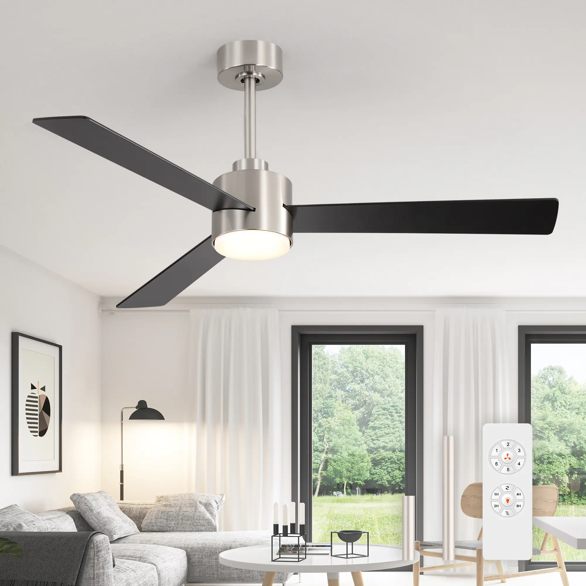 Satin Nickel and Black(With Light)