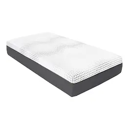 TinyHomie - 12in Twin Mattress Green Tea Gel-Infused Memory Foam Hybrid Mattress Plush Foam Pocket Coils Mattress in a Box - White