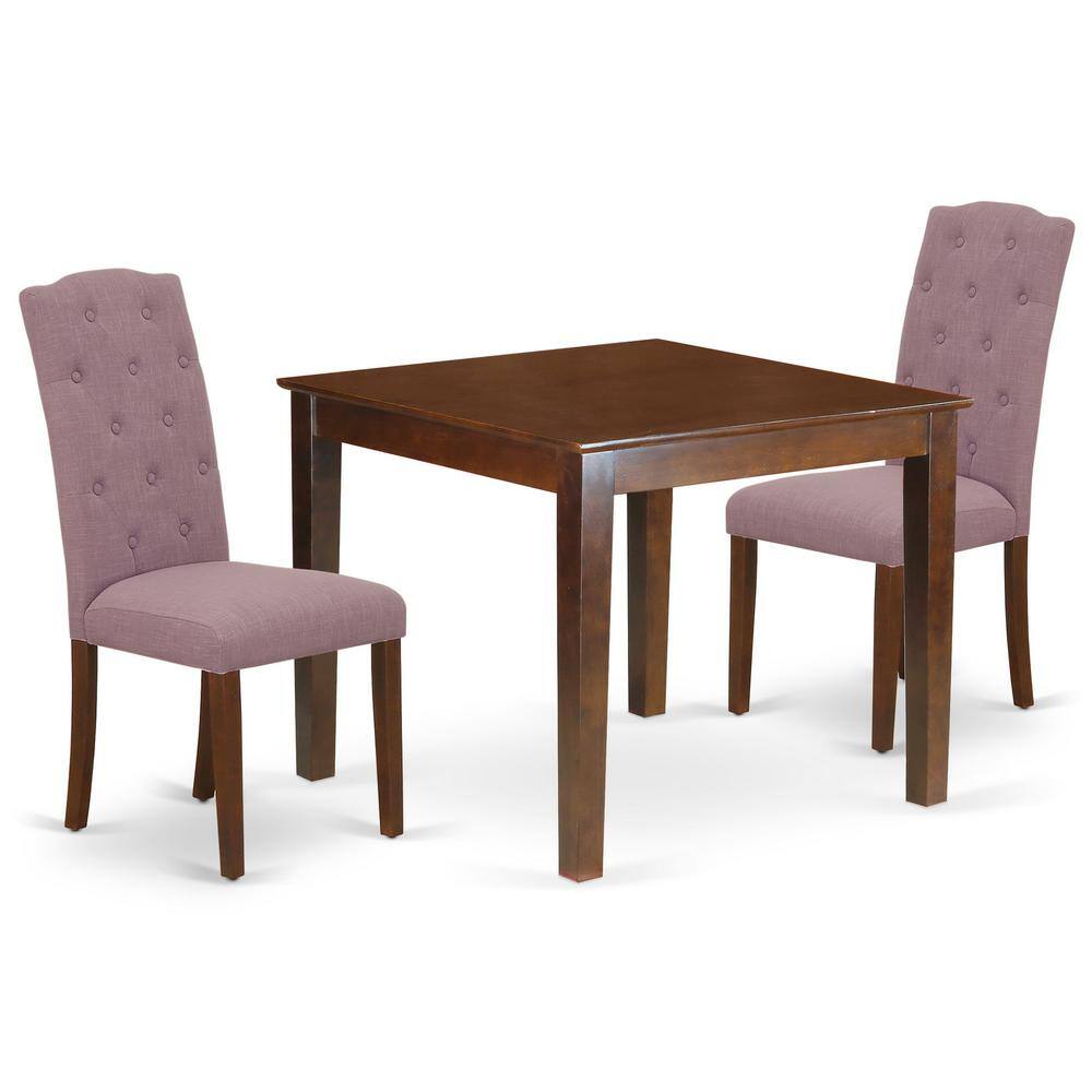 Back. East West Furniture - Dining Room Set Mahogany - Brown.