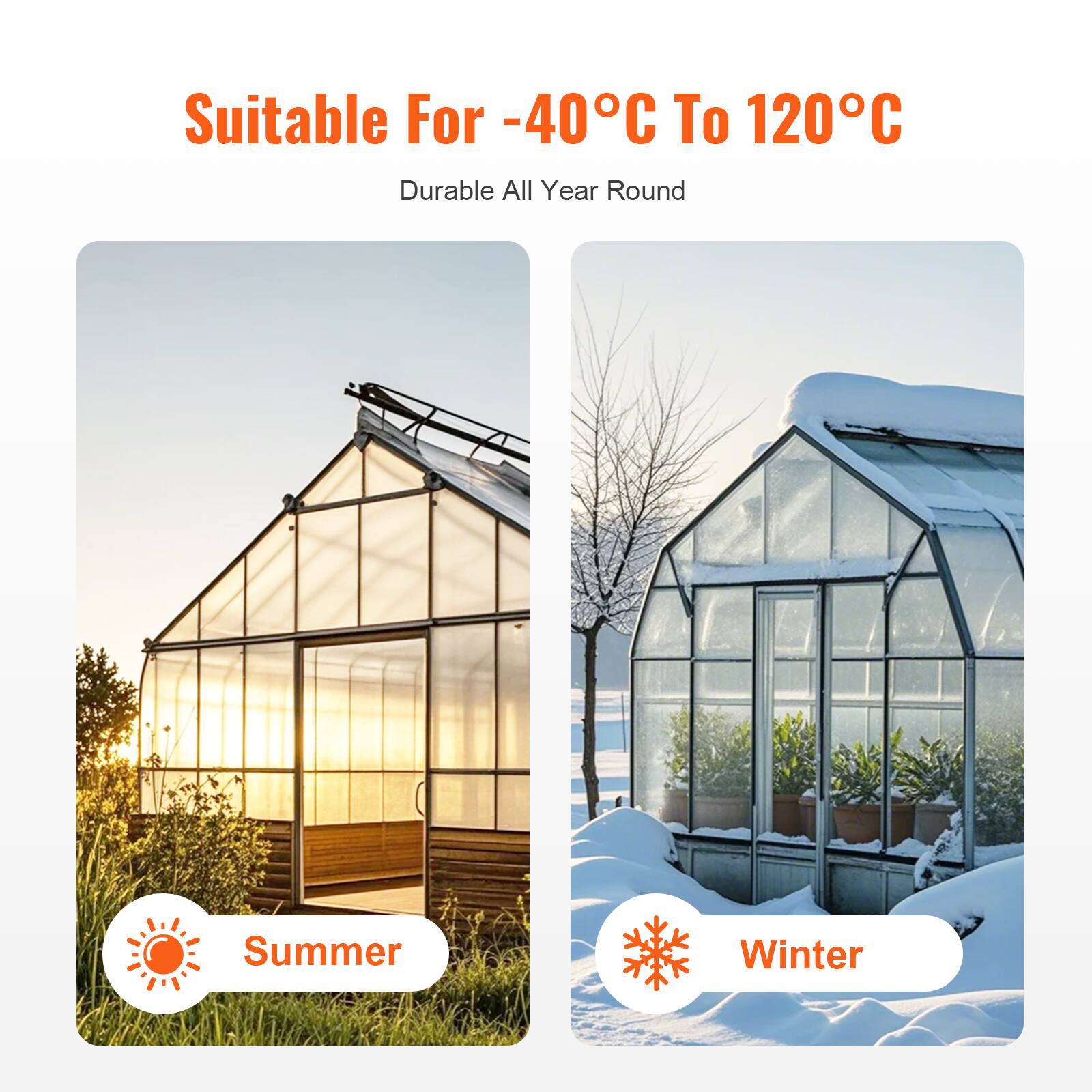 Suitable For -40°C To 120°C  
Durable All Year Round  
Summer  
Winter