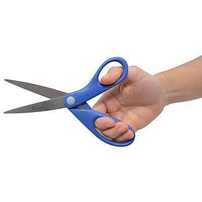Alt View 5. Westcott - Westcott KleenEarth 8" Stainless Steel Scissors, Pointed Tip, Blue/Green, 2/Pack (14882) - Blue/Green.